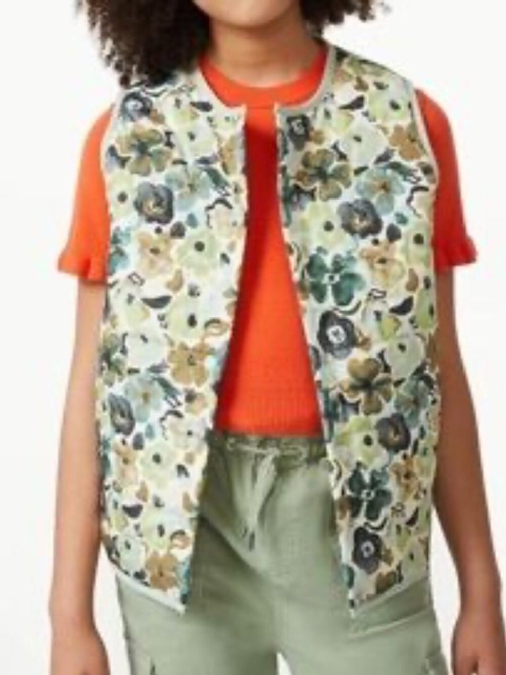 Free Assembly Packable vest with Quilted Panels Sz 10/12 Youth